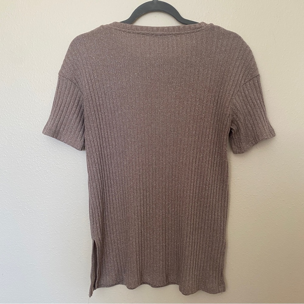 Zara Ribbed Sparkly Knit Top - Picture 3 of 3